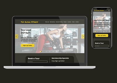 Responsive Web Design: Gym Website product design responsive web design ui ux