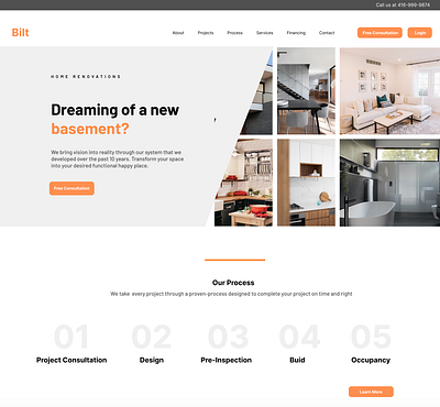 Construction Web Design ui ux website