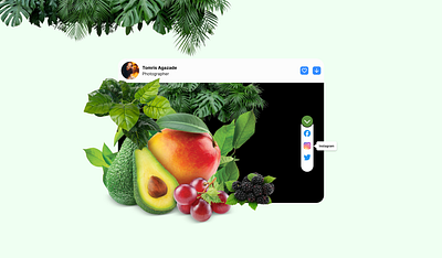 Daily UI / Social Share dailydesign dailyui design exotic fruit concept social media icon socialmedia button ui uidesign ux website