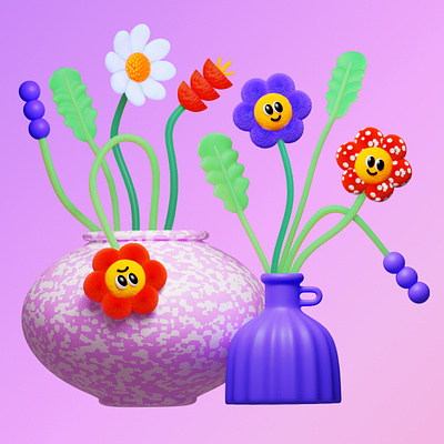Flowers 3d 3d art 3d illustration 3d modeling 3d render 3d rendering 3d visual 3d visualisation flower illustration render