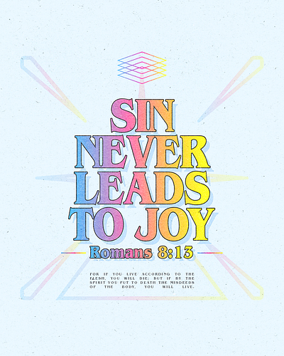 Sin never leads to joy | Christian Poster creative