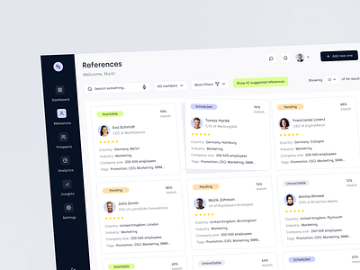 Deeto, SaaS, AI References Management ai card dashboard design doctor management pharma pic pictogram references team ui user experience ux uxrs