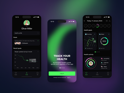 Helsy, Healthcare, IOS, Tracking app 2024 2025 2026 branding button design gradient graphic design healthcare ios mobile system tracking ui user experience ux uxui