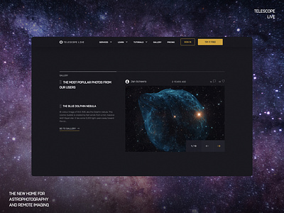 Ui Ux Design for Astrophotography branding business digital graphic design interface mobile product service space startup tech ui user experience web web design