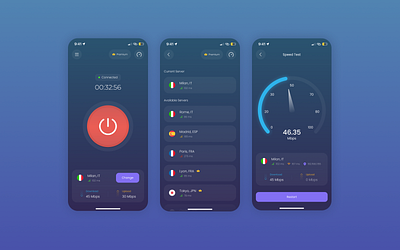 VPN App UI app branding design ios iphone mobile shot ui uidesign user interface ux vpn