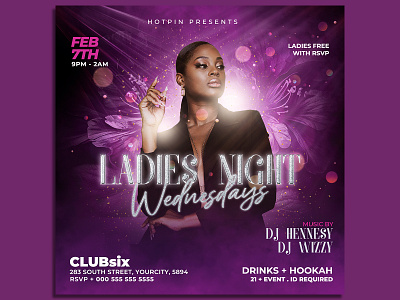 Ladies Night Flyer Template rnb