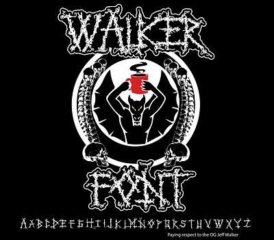 OG Walker Font / Inspired by the NAPALM DEATH grindcore band 9cholz download font napalm death typeface