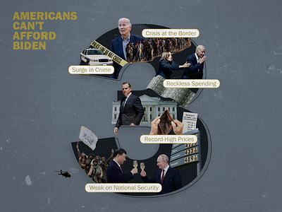 Three Years of Joe Biden campaign collage inflation joe biden national security patriotic photoshop political three