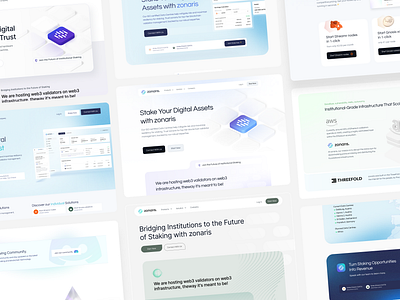 Zonaris - Landing Page Concept graphic design landing stake staking ui wallet