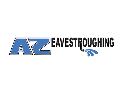 AZ Eavestroughing branding graphic design logo