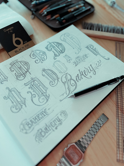 Sketches sketches sketches handmade lettering logotype typography vintage
