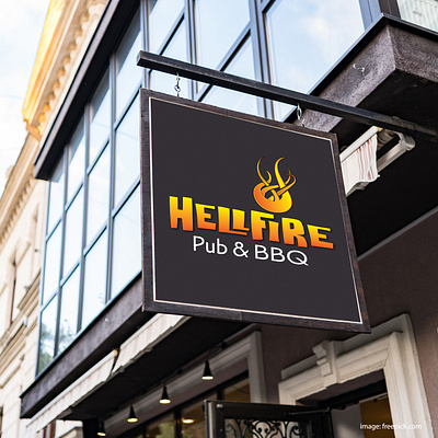 Hellfire Pub & BBQ branding graphic design logo
