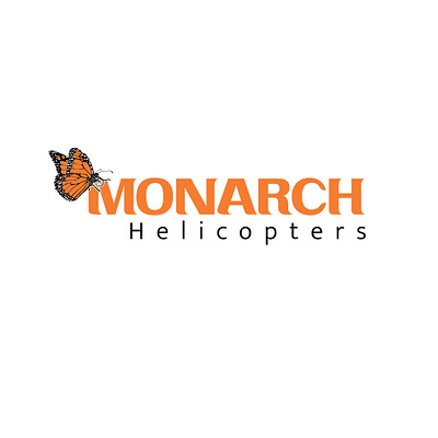 Monarch Helicopters branding graphic design logo