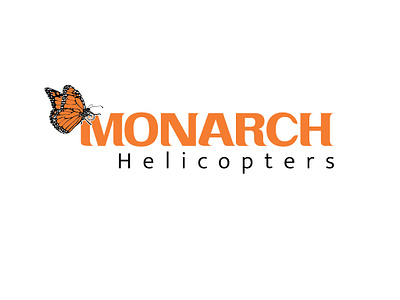 Monarch Helicopters branding graphic design logo