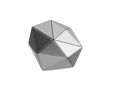 Triangulated shape 3d abstract animation blender blender3d branding clean design geometric loop low poly metal minimalist polygonal render shape simple technology