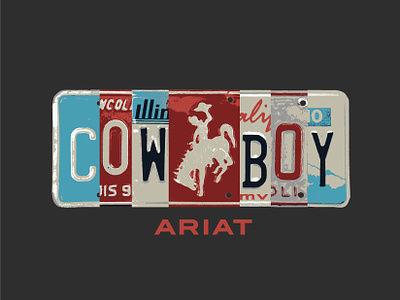 License Plate Cowboy cowboy graphic design illlustration western