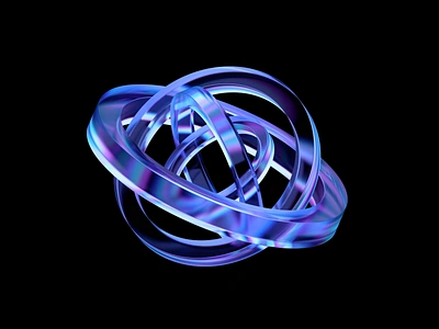 Rotating rings 3d abstract ai animation artificial intelligence blender branding clean concept design futuristic glass holographic loop render rings science shape simple technology