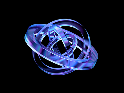 Rotating rings 3d abstract ai animation artificial intelligence blender branding clean concept design futuristic glass holographic loop render rings science shape simple technology
