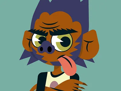 Werewolf Kid School Pic character character design character illustration color design graphic design illustration spot illustration werewolf