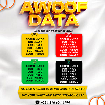 Awoof Data graphic design motion graphics