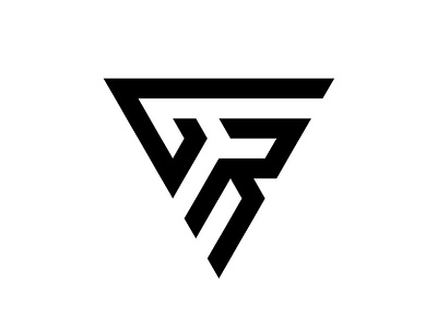 GR monogram bold brand branding design fitness geometric gr gr logo icon identity letter logo mark masculine minimalist monogram sport strong symbol triangle