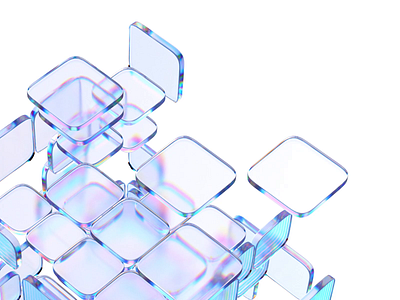 Glass blocks 3d abstract animation background blender blocks branding clean data design dispersion glass holographic loop render science scientific shape technology