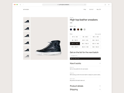 👟 branding figma graphic design pdp principle product sneaker ui ux