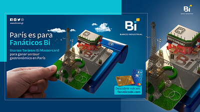 MasterCard 3D illustration for Banco Industrial 3d c4d cinema4d cinema4dart design graphic design illustration inspire