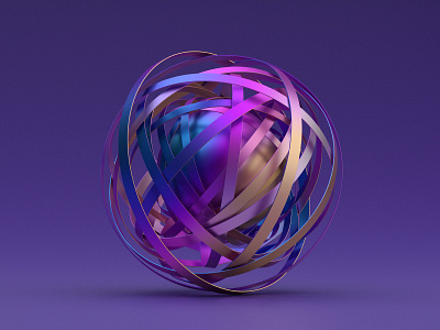 Sphere 3d abstract blender blender3d branding colorful cover data design futuristic illustration network orb render rings shape sphere technology