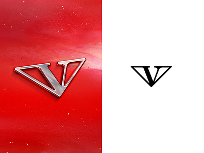 "V" Car Logo branding car graphic design logo vehicle