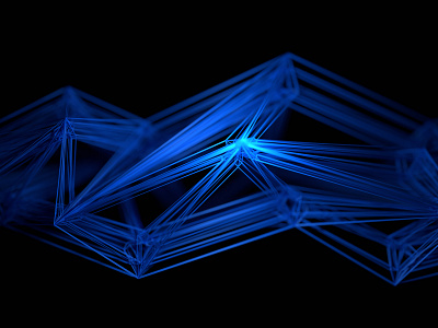 Connections 3d abstract ai background blender blue branding connections dark design illustration lines neural network render shape technology wireframe