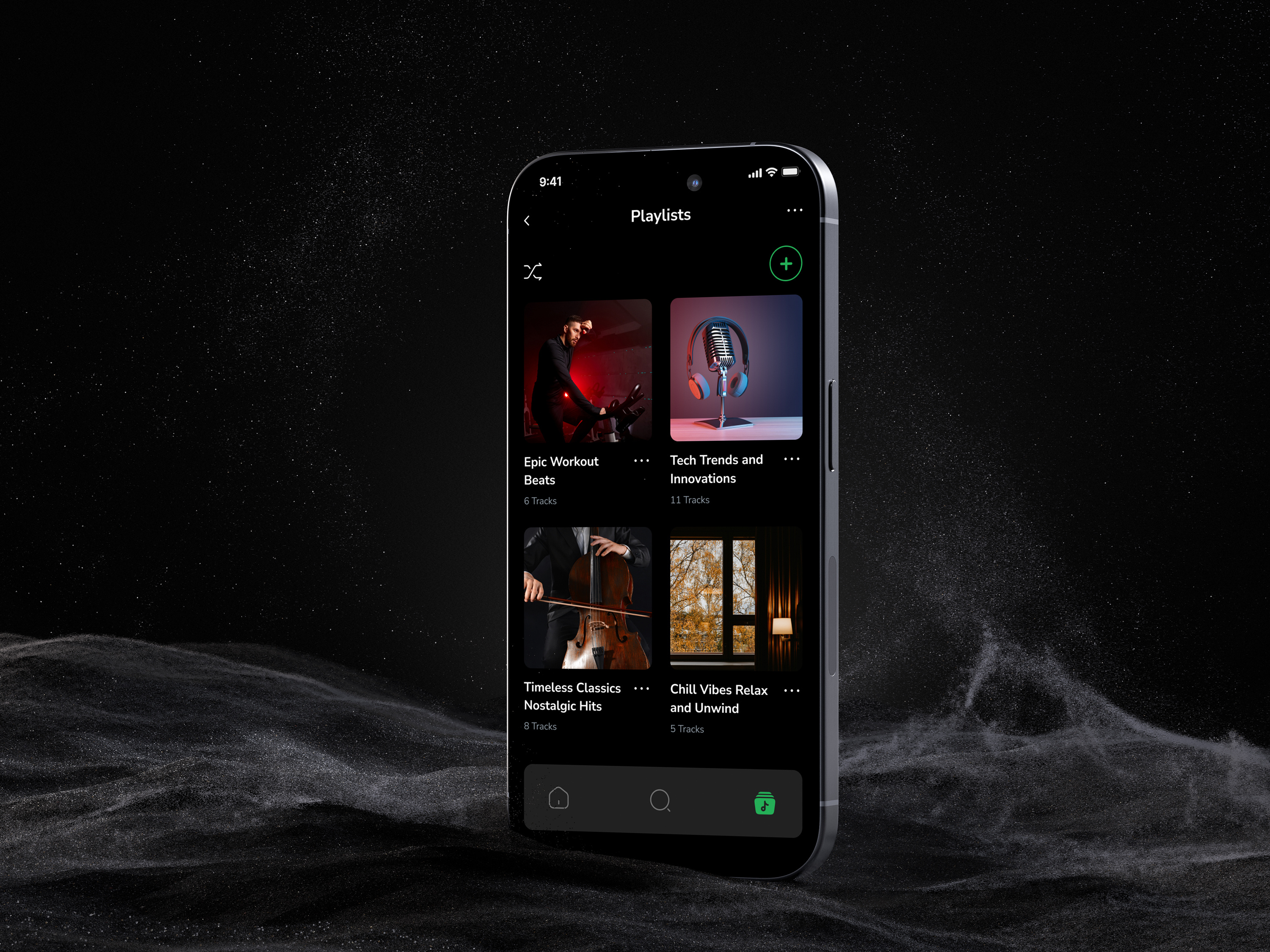 Music Streaming App - Playlist Creation Page app ui mobile ui music app music streaming app playlist creation page playlist page song selection ui
