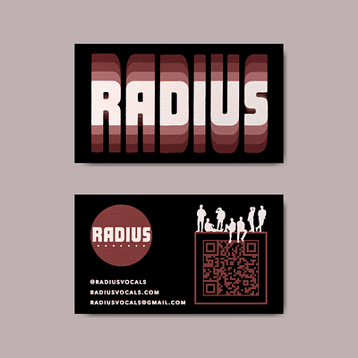 Radius Business Card business card card design graphic design logo print