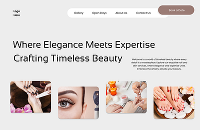 Beauty Website beauty design eyelashes nails ui