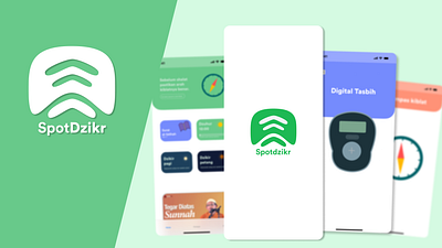 SpotDzikr - Ui Mobile app animation branding dzikrapp graphic design idnbs idnbss mobileui najj ui ux