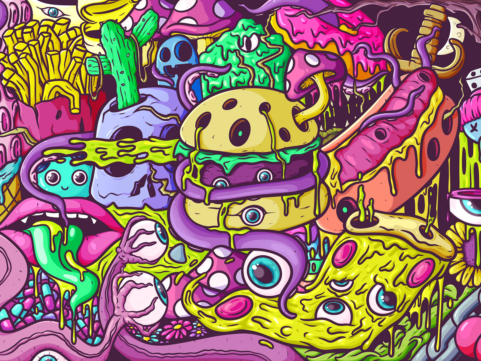 Trippy Doodle Art by Ray Armas on Dribbble