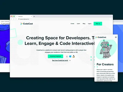 CodeCast Brand Identity branding graphic design web design