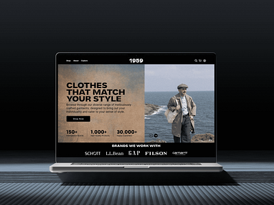 Retro Clothing Store UI Design brand branding clothingstore design ecommerce graphic design hero logo retro style theme ui uidesign uiux ux vintage webdesign website