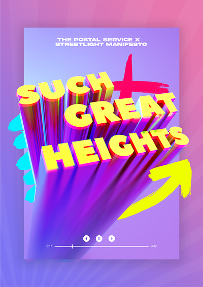 Such Great Heights graphic design