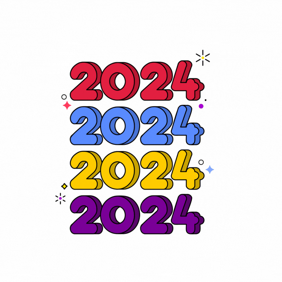 HAPPY 2024! 2024 char character design diseño de personajes graphic design illustration ilustracion 2024 vector