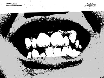 The Hives collage gigposter halftone poster teeth texture typography