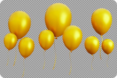 Balloons gold color metallic balloon party celebration 3d render 3d banner business design event flyer graphic design holiday illustration png