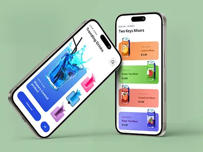 Special Drinks App drink graphic design ui kits
