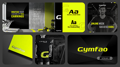 Gymfao.com - Brand Design. Solution for Fitness Coaches brand design branding email capture fitness fitness landing page fitness website graphic design gym landing page logo personal trainer sales funnel social media management ui web design web development