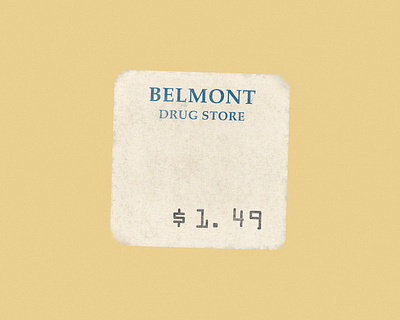 Belmont Drug Store graphic design prop design retro design vintage