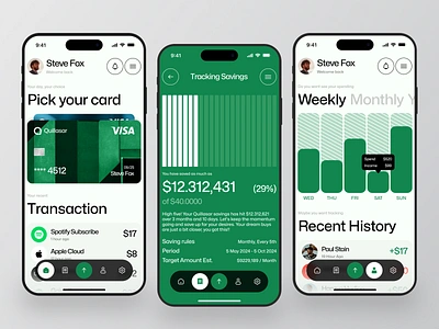 Quillasar - Finance Mobile App apps banking banking app business clean design finance finance app financial fintech interface mobile mobile app mobile design money transactions ui ui design user interface wallet