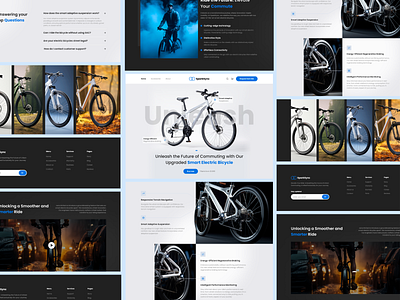 Bicycle Website Store UI Design bicycle bicycle landing page bicycle website ui cycle design digital home page home page ui design landing page modern ride service technology template ui design uiux user experience user interface website website ui