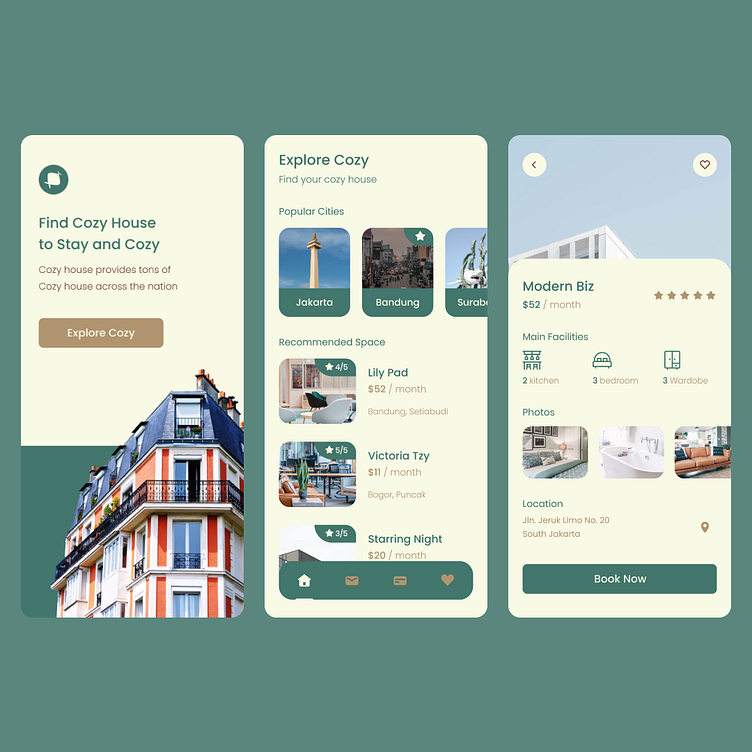 Cozy App Design by Neil Christian on Dribbble