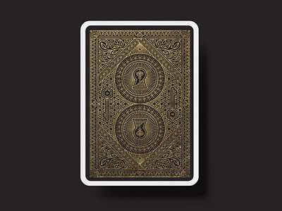 Cooperplate Mystique - Back Card back card badges branding card detail event eye heart key line art logo magic monoline moon mystery mystique playing card typography vector visual branding