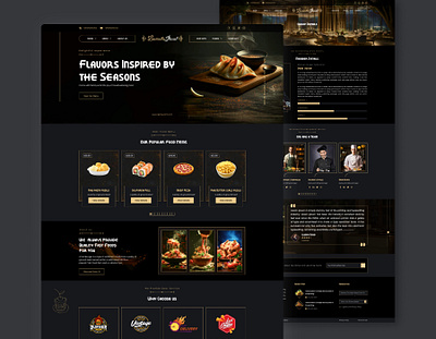 Food Restaurant Dark Web Template Design dark food landing page dark food template dark food website design dark template dark web food landing page design food ui design food website design landing page design restaurant ui design restaurant website design restaurant website ui design ui ui design ui landing page ui ux design web template website website design